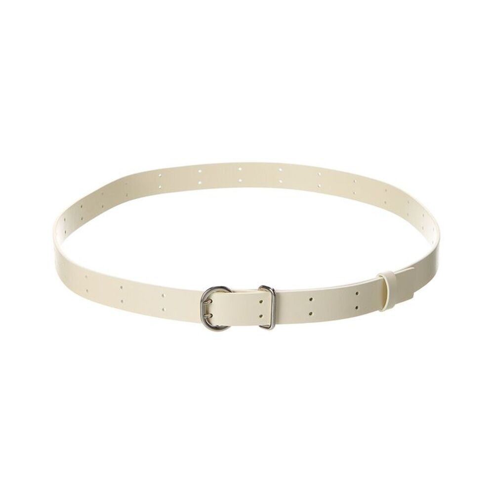 Jil Sander Leather Belt, White